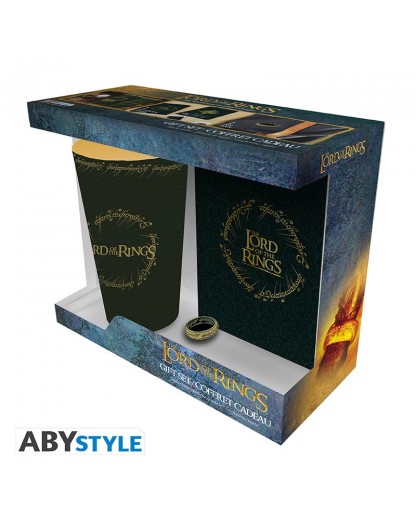 Lord of The Ring Set - Bicchiere XXL, Spilla e Notebook The Ring