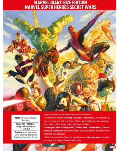 Marvel Super Heroes Secret Wars – Volume Unico – Giant-Size Edition – Marvel Absolute – Panini Comics – Italiano