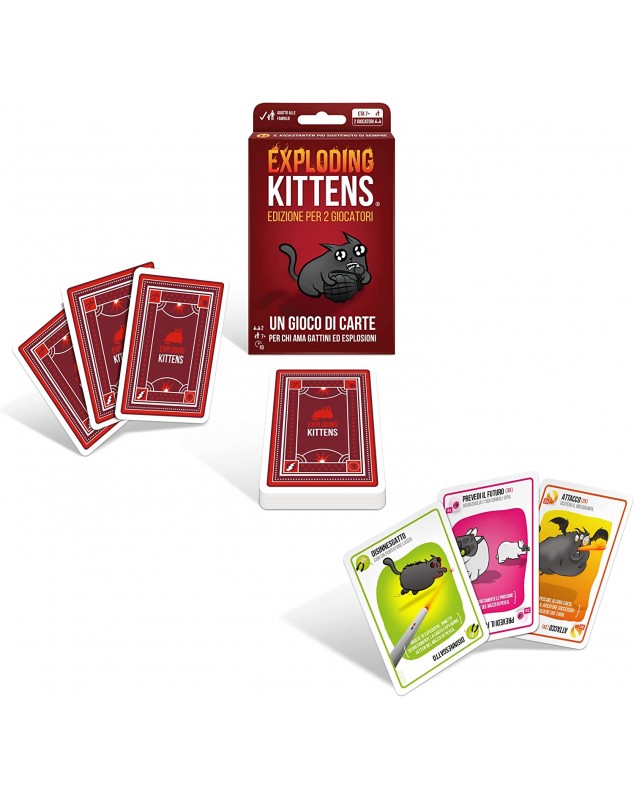 Asmodee - Exploding Kittens: Edizione per 2 Giocatori - Edizione in Italiano