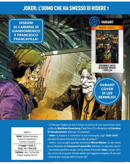 Joker – L’Uomo che Ha Smesso di Ridere 1 (17) – Panini Comics – Italiano