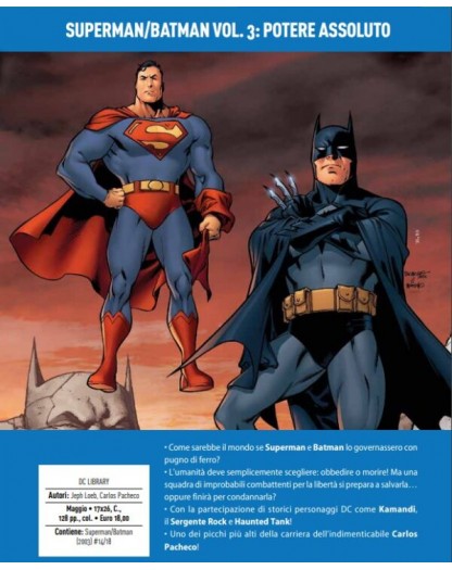 Superman / Batman Vol. 3 – Potere Assoluto – DC Library – Panini Comics – Italiano