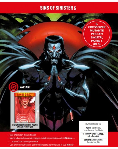 Sins of Sinister 5 – Marvel Miniserie 268 – Panini Comics – Italiano