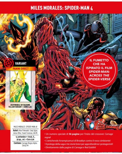 Miles Morales: Spider-Man 4 (28) – Villain Variant Alex Ross – Panini Comics – Italiano