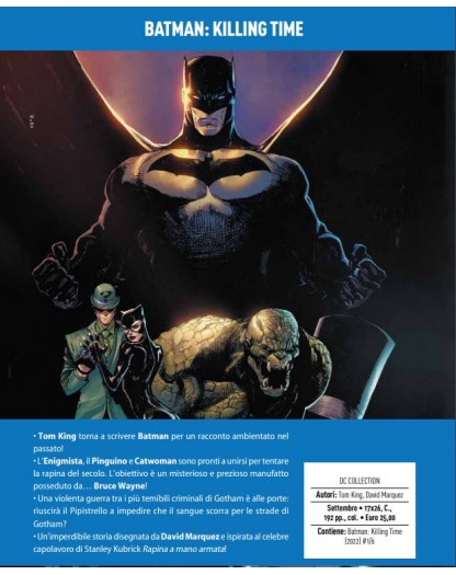 Batman – Killing Time – Volume Unico – DC Comics Collection – Panini Comics – Italiano