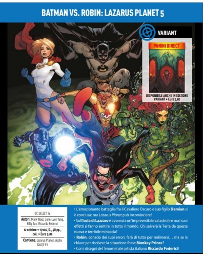 Batman Vs. Robin – Lazarus Planet 5 – Variant – DC Select 14 – Panini Comics – Italiano