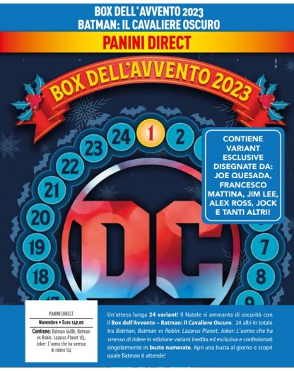 Box dell’Avvento 2023 – Batman: Il Cavaliere Oscuro – Panini Comics – Italiano