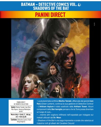Batman – Detective Comics Vol. 4 – Shadows of the Bat  – DC Rebirth Collection – Panini Comics – Italiano