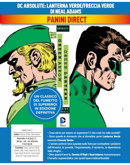 Lanterna Verde / Freccia Verde di Neal Adams – DC Absolute – Panini Comics – Italiano